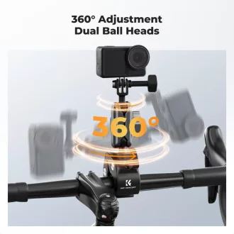   K&F Concept MS-100 csőre szerelhető satu 8-40mm átmérőhöz, magic arm, GoPro adapter, állvány menet
