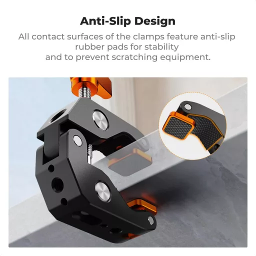 K&F Concept multi funkcionális super crab clamp, satu, 20-60mm átfogás