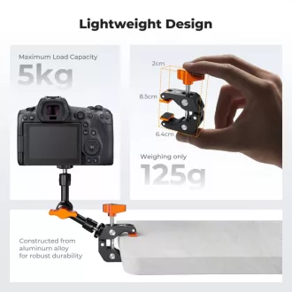   K&F Concept multi funkcionális super crab clamp, satu, 20-60mm átfogás