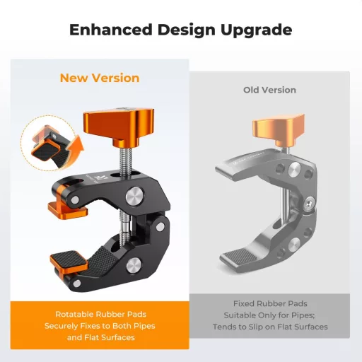 K&F Concept multi funkcionális super crab clamp, satu, 20-60mm átfogás