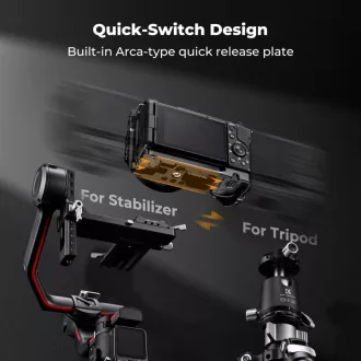   K&F Concept kamera keret, cage, Sony ZV-E10 II kompatibilis, NATO, ARRI, vakupapucs