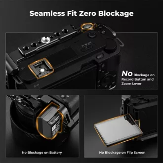   K&F Concept kamera keret, cage, Sony ZV-E1 kompatibilis, NATO, ARRI, vakupapucs
