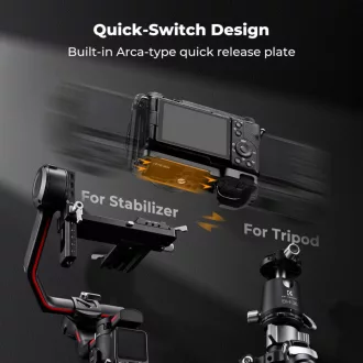   K&F Concept kamera keret, cage, Sony ZV-E1 kompatibilis, NATO, ARRI, vakupapucs