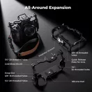 K&F Concept kamera keret, cage, Sony A7M5/A7M4/A7R5 kompatibilis, NATO, ARRI, vakupapucs