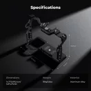 K&F Concept kamera keret, cage, Sony A7M5/A7M4/A7R5 kompatibilis, NATO, ARRI, vakupapucs