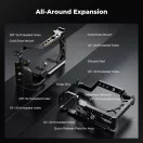 K&F Concept kamera keret, cage, Sony A6000/A6300/A6400 kompatibilis, NATO, ARRI, vakupapucs
