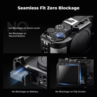  K&F Concept kamera keret, cage, Canon R50V kompatibilis, ARRI, vakupapucs