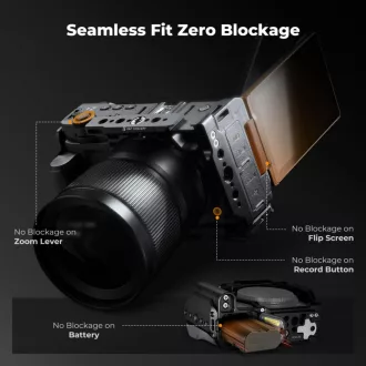   K&F Concept kamera keret, cage, Nikon ZR kompatibilis, ARRI, vakupapucs