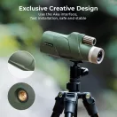 K&F Concept 12x50 HD monokulár távcső, BAK4, IP66 vízálló, állványmenet, zöld