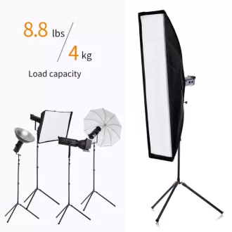   K&F Concept lámpaállvány, 220cm magasság, 4kg teherbírás, alumínum
