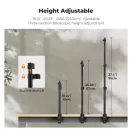 K&F Concept C-Clamp multifunkciós, állítható asztali állvány rendszer, gömbfej, telefontartó adapter