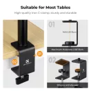 K&F Concept C-Clamp multifunkciós, állítható asztali állvány rendszer, gömbfej, telefontartó adapter