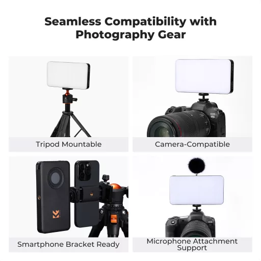 K&F Concept 12W RGB Led lámpa, 2700K-7500K, 95CRI, 13 effekt, 5000mAh