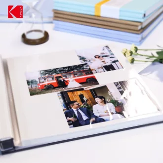   Kodak Memory fotó abum, öntapadó fólia, 23,5x27 cm, 20oldal/40lap, szövet borító, zöld