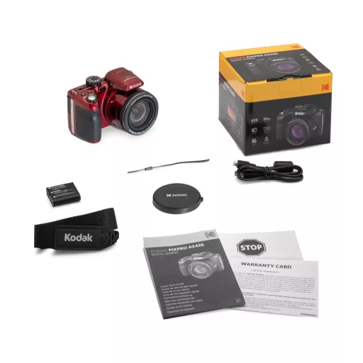 Kodak Pixpro AZ425 digitális fényképezőgép, piros