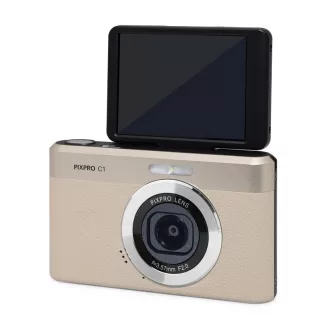   Kodak Pixpro C1 kompakt digitális fényképezőgép, kihajtható kijelző, bézs