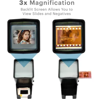   Kodak Slide Viewer, 35mm-es kisfilm és dianézegető, 3x-os nagyítás, led átvilágítás