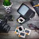 Kodak Slide Viewer, 35mm-es kisfilm és dianézegető, 3x-os nagyítás, led átvilágítás