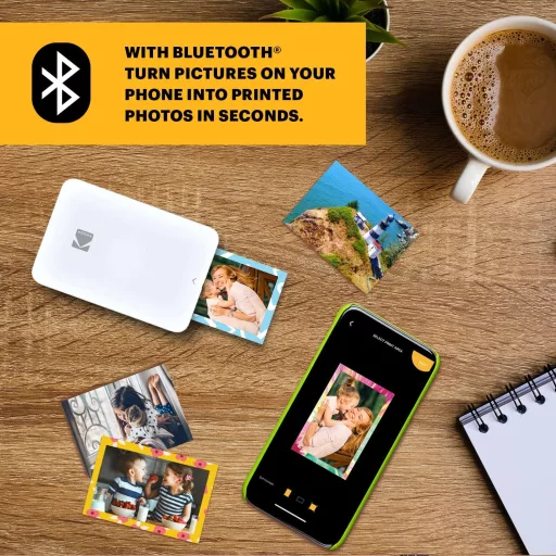Kodak Step Slim mobilnyomtató, (Android/IOS) Zink 2x3" papírméret, fehér