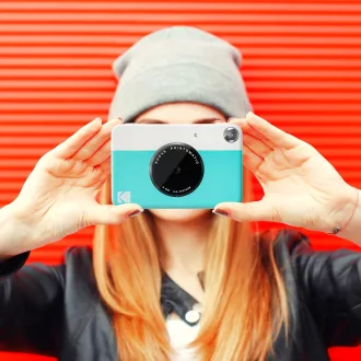   Kodak Printomatic instant fényképezőgép, Zink 2x3" papírméret, kék