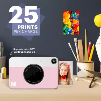   Kodak Printomatic instant fényképezőgép, Zink 2x3" papírméret, rózsaszín