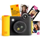 Kodak Smile+ instant fényképezőgép, mobilnyomtató, (Android/IOS) Zink 2x3" papírméret, fekete sárga