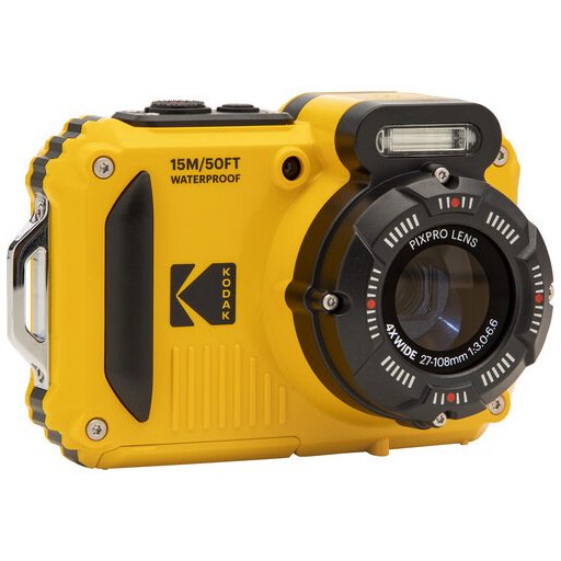 Kodak Pixpro WPZ2 vízálló, porálló, ütésálló digitális fényképezőgép, sárga, 2db akku, 16gb micro sd