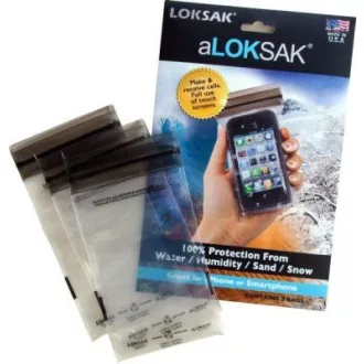  Loksak vízhatlan tasak, 3db-os csomag, 7,6 x 14 cm (okostelefonokhoz)