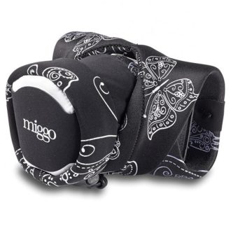   Miggö párnázott védőburkolat és csuklópánt MILC méretű gépekhez, pillangó mintás