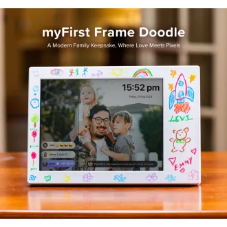 myFirst Frame Doodle 9 digitális képkeret, fehér