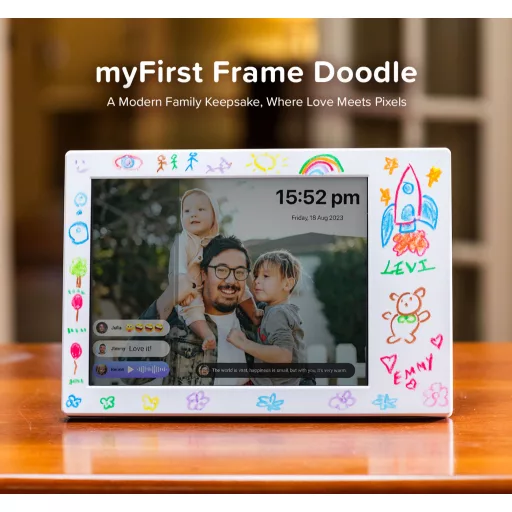 myFirst Frame Doodle 9 digitális képkeret, fehér