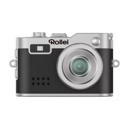 Rollei mini digitális fényképezőgép, kulcstartó, fekete