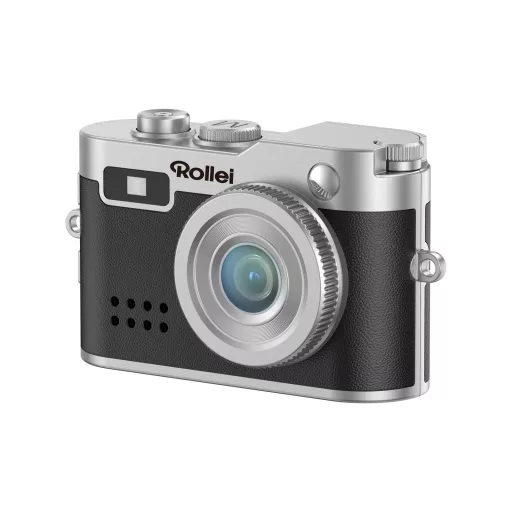 Rollei mini digitális fényképezőgép, kulcstartó, fekete