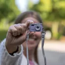 Rollei mini digitális fényképezőgép, kulcstartó, lila