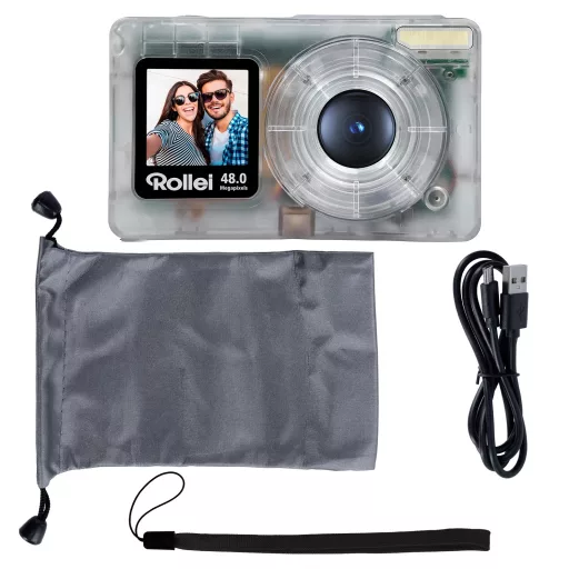 Rollei Compactline Pocket Transparent digitális fényképezőgép, átlátszó