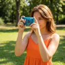 Rollei Compactline Pocket Transparent digitális fényképezőgép, kék