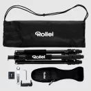 Rollei C5-i állvány + monopod + gömbfej + telefontartó adapter + táska, titánszürke