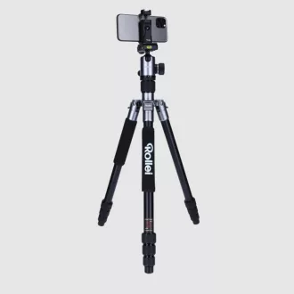   Rollei C5-i állvány + monopod + gömbfej + telefontartó adapter + táska, titánszürke