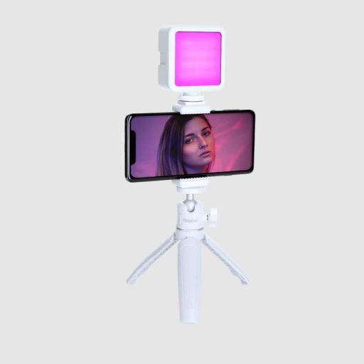 Rollei Lumis akkus Mini LED RGB, telefontartó, szelfi, állvány, táska