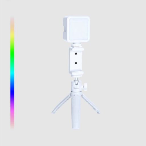 Rollei Lumis akkus Mini LED RGB, telefontartó, szelfi, állvány, táska