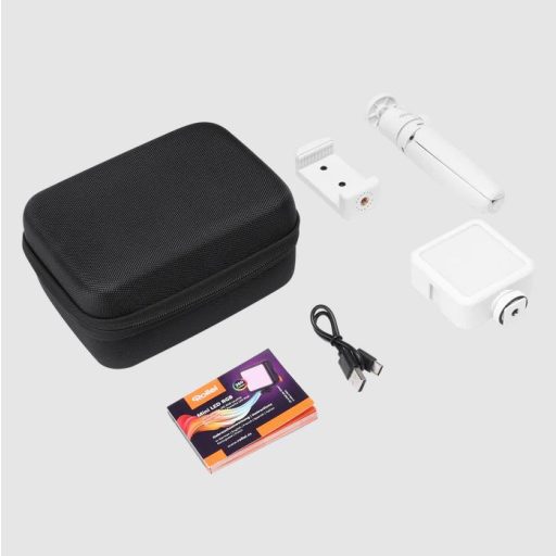 Rollei Lumis akkus Mini LED RGB, telefontartó, szelfi, állvány, táska