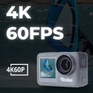 Rollei 9S Plus Akciókamera, 4K/60fps 16M 170° wifi képstabi, érintőképernyő, első kijelző, vízálló