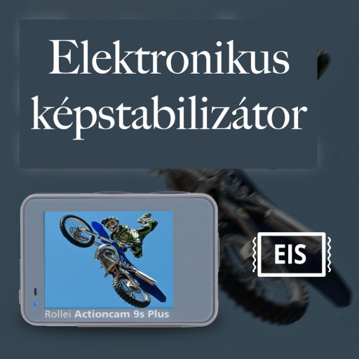 Rollei 9S Plus Akciókamera, 4K/60fps 16M 170° wifi képstabi, érintő képernyő, első kijelző, vízálló