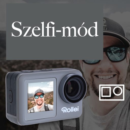 Rollei 9S Plus Akciókamera, 4K/60fps 16M 170° wifi képstabi, érintő képernyő, első kijelző, vízálló