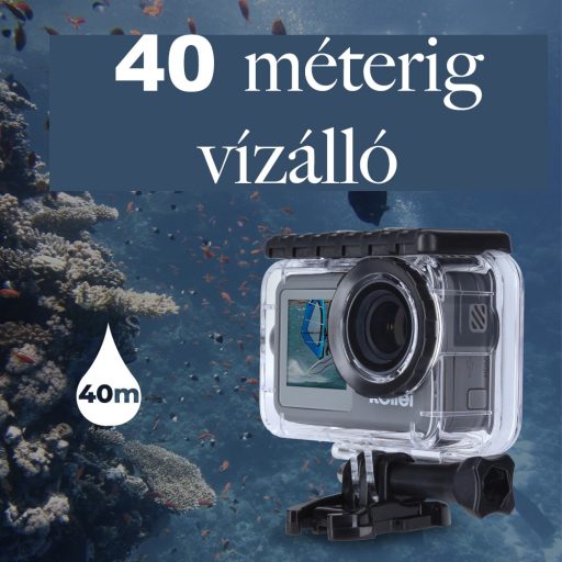 Rollei 9S Plus Akciókamera, 4K/60fps 16M 170° wifi képstabi, érintő képernyő, első kijelző, vízálló