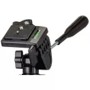 Sunpak 5400DLX állvány 3D fejjel,  telefon és akciókamera adapterrel, fekete