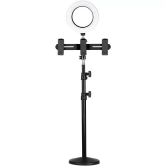   Sunpak Essential Vlogging Szett, monopod, telefonadapter,  stúdió körlámpa, fekete
