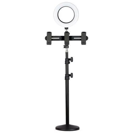 Sunpak Essential Vlogging Szett, monopod, telefonadapter,  stúdió körlámpa, fekete