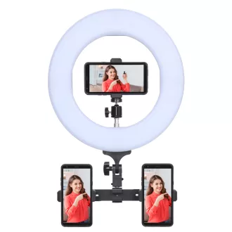   Sunpak Ultimate Vlogging Szett, lámpaállvány, telefonadapter, Boya mikrofon, stúdió körlámpa, fekete