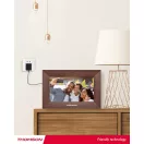 Thomson 7001P digitális képkeret 7" 1024x600, WiFi képátvitel mobilappról, érintőkijelző, barna